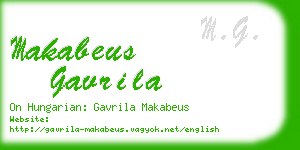 makabeus gavrila business card